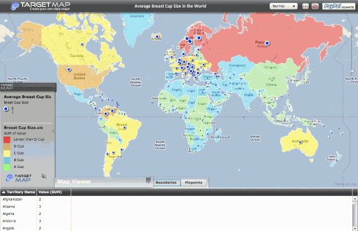 Interactive Map Of Average Breast Cup Size By Country Geek In Heels